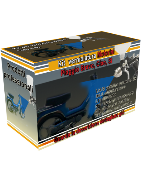 402 - p8/1 - 1.298.7402 azzurro cina pastello anno 1973 kit per verniciare PIAGGIO BRAVO CIAO e SI