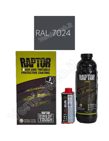 kit lt1 Vernice Raptor colore RAL 7024 grigio grafite
