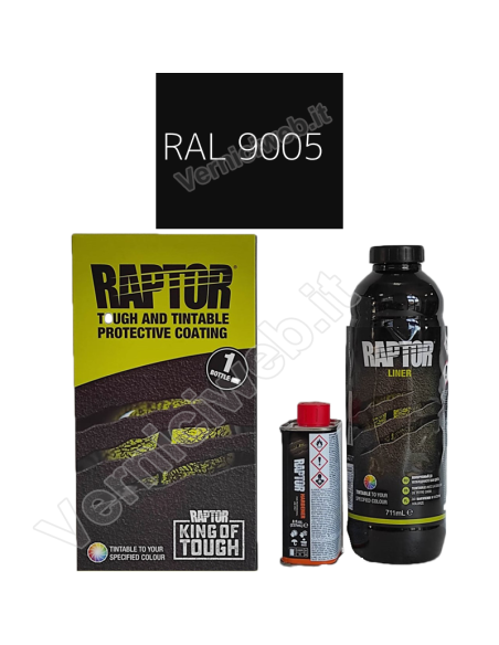 kit lt1 Vernice Raptor colore RAL 9005 nero profondo