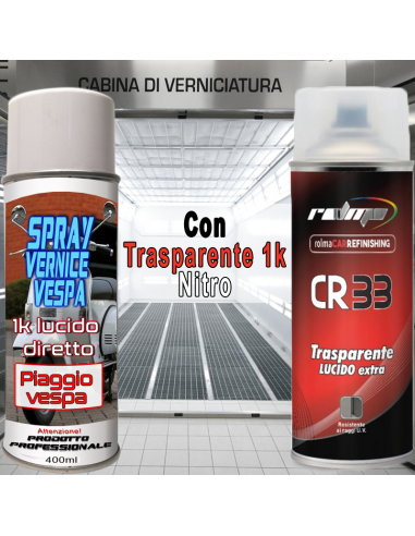 Con trasparente nitro Lucido Celeste iseo 8035 Lambretta