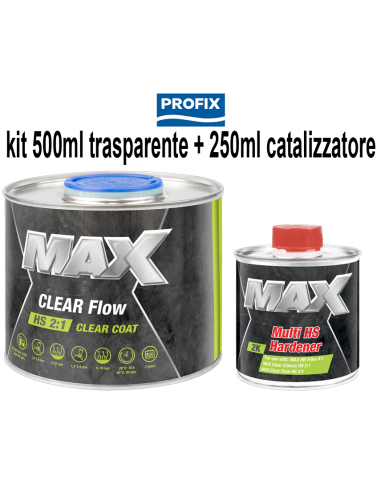 Kit Trasparente Auto 0,5+0,25L MAX Vernici profix