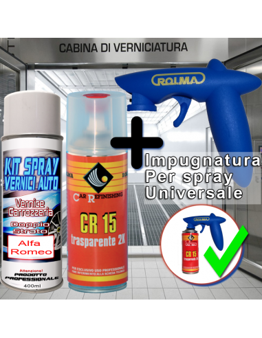 Bomboletta spray con trasparente 2k e impugnatura Alfa 156  117/b rosso brunello met Alfa romeo 