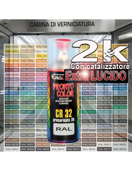 Bomboletta spray 2k hs lucido RAL 8028